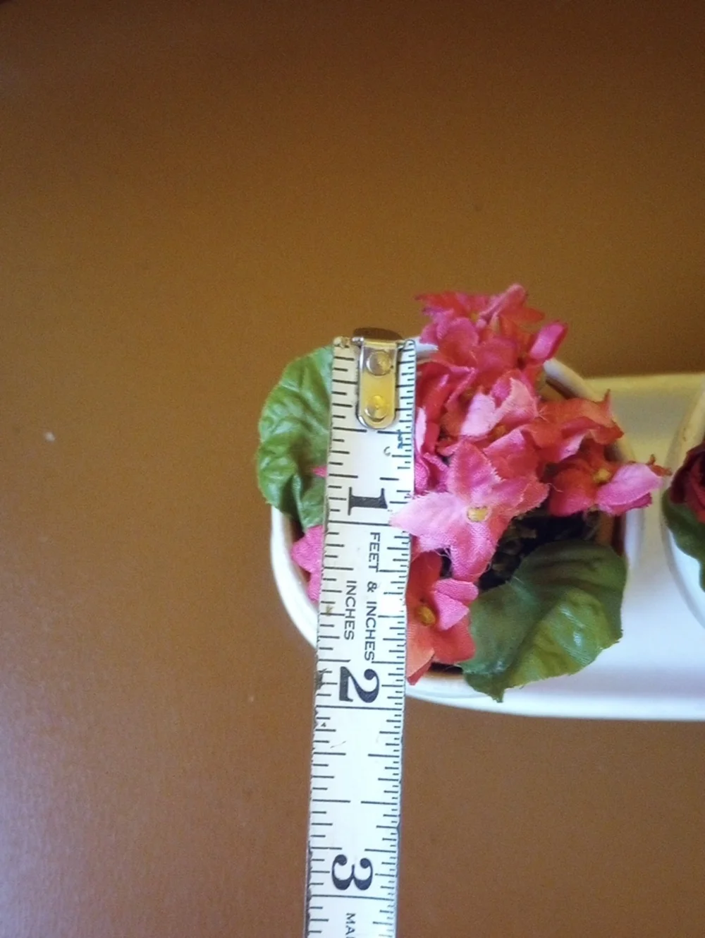3 Potted Faux Floral Arrangement Set w/ Caddy.  & Strawberry/Raspberry Design